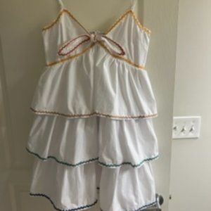 English Factory Color Block 3 Tiered Dress